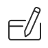 Icon illustration of a bank check and pen